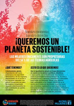 Nuestro momento, nuestro derecho – Afiche 6: ¡Queremos un planeta sostenible!