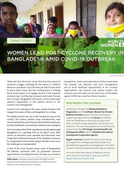 UN Women impact story: Women lead post-cyclone recovery in Bangladesh amid COVID-19 outbreak