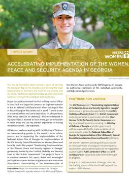 UN Women impact story: Accelerating implementation of the women, peace, and security agenda in Georgia