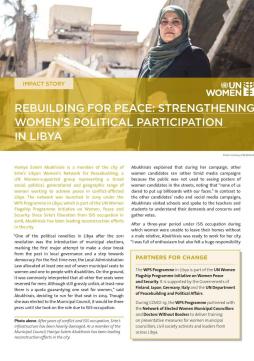 UN Women impact story: Rebuilding for peace: Strengthening women’s political participation in Libya