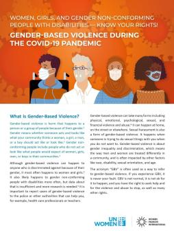 Women, girls, and gender non-conforming people with disabilities: Know your rights! Gender-based violence during the COVID-19 pandemic