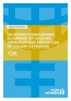 UN Women’s engagement in support of counter terrorism and prevention of violent extremism