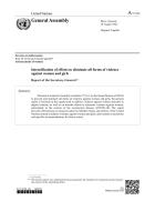 Intensification of efforts to eliminate all forms of violence against women: Report of the Secretary-General (2022)