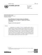 Intensification de l’action menée pour éliminer toutes les formes de violence à l’égard des femmes et des filles: Rapport du Secrétaire général (2022)