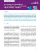 Addressing violence against women through social protection: A review of the evidence