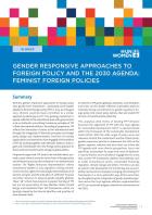 Gender-responsive approaches to foreign policy and the 2030 Agenda: Feminist foreign policies
