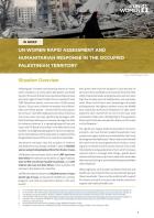 UN Women rapid assessment and humanitarian response in the Occupied Palestinian Territory