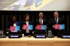 Global leaders and experts convene at the “For ALL Women and Girls: The Beijing+30 Action Agenda” event during CSW69 to discuss the six key actions to make faster strides towards gender equality. Photo: UN Women/Ryan Brown