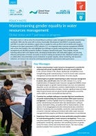 Mainstreaming gender equality in water resources management: Global status and 7 pathways to progress