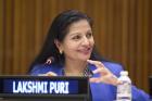 Lakshmi Puri, UN Women Deputy Executive Director, Intergovernmental Support and Strategic Partnerships Bureau. Photo: UN Photo/Rick Bajornas.