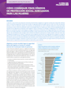 Conseguir niveles mínimos de protección social adecuados para las mujeres
