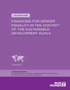 Financing for gender equality in the context of the SDGs