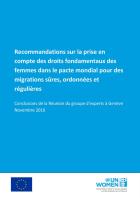 Recommandations sur la prise en compte des droits fondamentaux des femmes dans le pacte mondial pour des migrations sûres, ordonnées et régulières