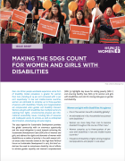 Making the SDGs count for women and girls with disabilities