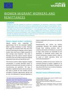 Women migrant workers and remittances