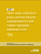 Text and context: Evaluating peace agreements for their 'gender perspective'