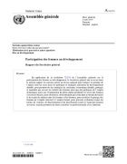 Participation des femmes au développement : Rapport du Secrétaire général (2019)