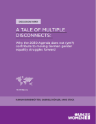 A tale of multiple disconnects: Why the 2030 Agenda does not (yet?) contribute to moving German gender equality struggles forward