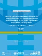 Expert Group Meeting on “Tackling global challenges to equality and inclusion through the gender-responsive implementation of the 2030 Agenda for Sustainable Development: Spotlight on SDGs 10, 13 and 16”: Report and recommendations