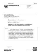 Étude mondiale sur le rôle des femmes dans le développement : Rapport du Secrétaire général (2019) : Importance de la lutte contre la pauvreté de revenu et la pauvreté en temps des femmes au regard du développement durable