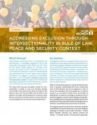 Addressing exclusion through intersectionality in rule of law, peace, and security context