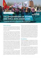 The empowerment of women and girls with disabilities: Towards full and effective participation