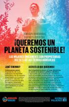 Nuestro momento, nuestro derecho – Afiche 6: ¡Queremos un planeta sostenible!