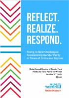 Reflect. Realize. Respond. Rising to new challenges: Accelerating gender parity in times of crisis and beyond