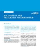 Accessibility and reasonable accommodation