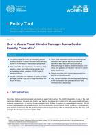 How to assess fiscal stimulus packages from a gender equality perspective