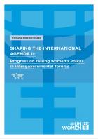 Shaping the International Agenda II: Progress on raising women’s voices in intergovernmental forums