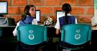 Girls attend a computer class at San Jose, a rural secondary school in La Ceja del Tambo, Antioquia, Colombia.   Photo: © Charlotte Kesl / World Bank 
