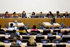 During a panel to give voice to civil society organizations, 17-year-old Christina, of the Working Group on Girls NGO, discusses what the Millennium Development Goals mean to her, with other women and girls. The panel took place on the second day of a UN 
