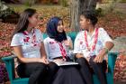 Hanine, Naouel and Rihab, National Trainers from the Tunisian Girl Guides, and participants of the Voices against Violence training workshop, will be working with UN Women in Tunisia to translate the curriculum into Arabic and to engage young people on th