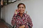 Samen Phalla, a 44-year-old domestic worker and a team leader of the Cambodian Network of Domestic Workers. Photo: Lisa Taïeb.