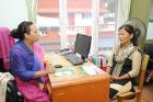 Dawa Dolma Tamang in the Pourakhi office.
