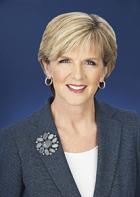 Julie Bishop, Australian Minister for Foreign Affairs.