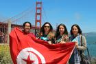 Leila Mnekbi, Mariem Turki, Olfa Jabnouni, Nesrine Maghdiche won the final competition of the Technovation Challenge in Tunisia and were invited to present their work at the App Expo of the Technovation World Pitch Summit. Photo: Amel Ghouila