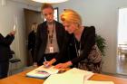 UN Women Deputy Executive Director Åsa Regnér signs partnership agreement with the Swedish International Development Cooperation Agency (Sida) to support Making Every Women and Girl Count. Photo: Sida