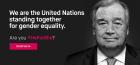 We are the United Nations standing together for gender equality. Are you HeForShe