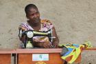 Rachel  Medivede works as a dressmaker in Mora, Cameroon Photo: UN Women/Teclaire Same