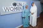 UN Women Executive Director Phumzile Mlambo-Ngcuka with Alwaleed Philanthropies’ Secretary General, Her Royal Highness Princess Lamia bint Majed Al Saud. Photo: UN Women/Ryan Brown