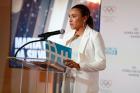 UN Women Goodwill Ambassador for women and girls in sport Marta Vieira da Silva speaks at the IOC Women and Sport awards. Photo: UN Women/Ryan Brown
