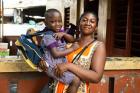Nyhira and her mother use the Makola Market Childcare Centre in Accra. Photo: UN Women/Ruth McDowall