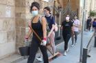 Young women volunteers work to clean up and rebuild in Beirut. Photo: Dar Al Mussawir